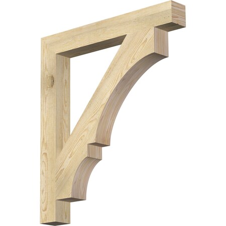 Ekena Millwork Balboa Block Rough Sawn Bracket, Douglas Fir, 4"W x 32"D x 36"H BKT04X32X36BOA05RDF